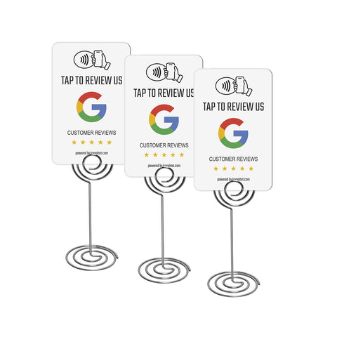 (x3)Google Review Tap Cards with Stands – The Key to Boost Your Online Reputation Success!